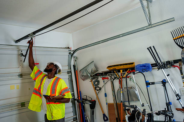 Professional Garage Door Panel Replacement technician working in Colorado County County, TX